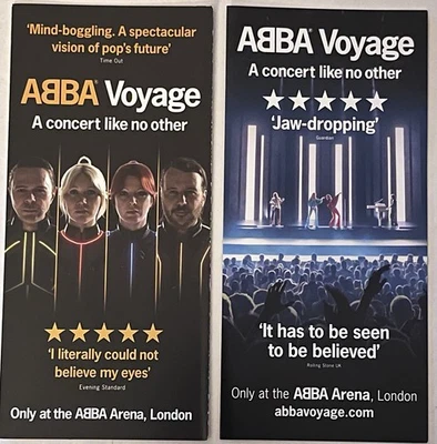 ABBA VOYAGE CONCERT FOLDOUT FLYERS X 2 -A CONCERT LIKE NO OTHER - Image 1 of 3