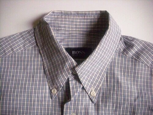 Hugo Boss Camicia Manica Corta KW 39 Blu A Quadri Come Nuova! #C2353 - Immagine 1 di 1