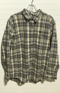 Camisa Pladra Every Day franela peso medio marrón/azul a cuadros abotonada para hombre XLT - Imagen 1 de 12