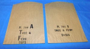 Marx original 1950's brown bags tree and fern bases and tops mint - Picture 1 of 2