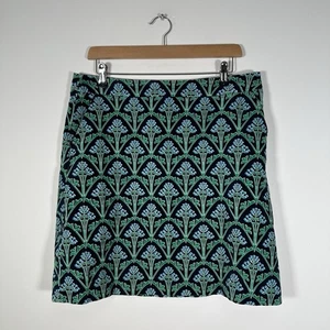 Boden Velvet Liberty Print Navy Green Printed Skirt Size UK14 - Picture 1 of 14