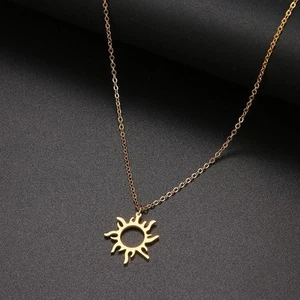 Dazzling Minimalist Jewelry Gold Stainless Steel Necklace??ck 50cm long - Picture 1 of 3