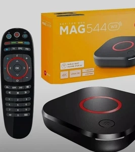 MAG 544w3 Infomir 4K IPTV Set Top Box 544 magbox WiFi Latest mag544w3 UK Plug - Picture 1 of 5