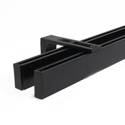 2-lauf Gardinenschiene Innenlauf Schwarz Loft - Bild 1 von 4