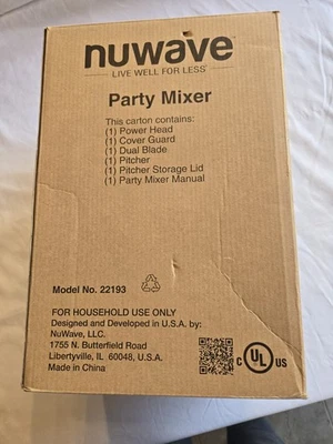 NUWAVE MEZCLADOR DE FIESTA (NUEVO) Modelo 22193 Nunca Usado Foto 1 de 4