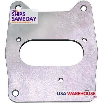 Trans-Dapt 2211, One SBC TBI Open Q-Jet Adapter Natural Steel Performance Parts - Image 1 of 4