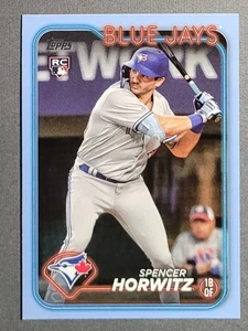 2024 Topps Series 1 Spencer Horwitz RC Powder Blue /50 - Picture 1 of 2