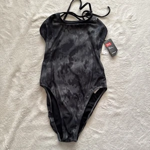 NWT Women's Size 38 XXL TYR Durafast Cross-Cut Fit Dark Shadow One Piece - Picture 1 of 3