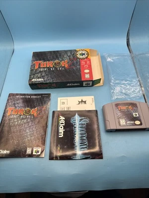 Turok 2: Seeds of Evil (N64) CIB with Manual and Poster and inserts - Image 1 of 4