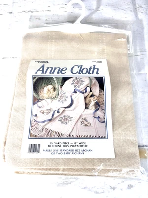 NOS Leisure Arts Polyacrylic 18 COUNT Ivory ANNE CLOTH 58"x 1.25 yds Item 11630 - Image 1 of 4