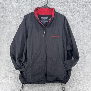 Vintage 90s Polo Sport Ralph Lauren Black Windbreaker Jacket Mens Sz XL - Picture 1 of 8