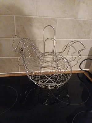 LOVELY ITEM...METAL..CHICKEN..HEN..EGG HOLDER..KITCHEN...COUNTRY...EGGS - Image 1 of 4