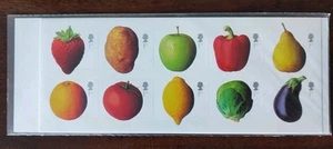 GB 2003 SG2348-57 Fruit & Veg "Book" of 10 x 1st Class Face Value £17.00 Postage - Picture 1 of 2