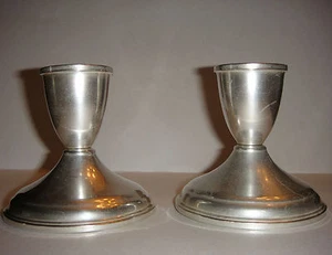 CANDELIERI VINTAGE CREAZIONE DUCHINI ARGENTO STERLING POST 1940 - Foto 1 di 5