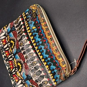Sakroots By The Sak Artist Circle Optic Print Zipper Pouch Bag 6.5"X8" - Picture 1 of 8