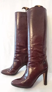 Bottes Vintage 1982 (G) "Bordeaux" OTTORINO BOSSI Italie --- T.36,5 - Picture 1 of 7