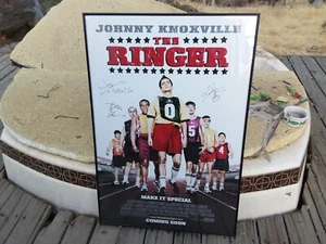 Framed 2005 "The Ringer" Poster SIGNED Johnny Knoxville Heigl Cox Film Movie Ad - Picture 1 of 12