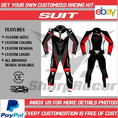 Сделанный на заказ мотоциклетный/мотоциклетный гоночный кожаный костюм для езды MotoGP - Изображение 1 из 4