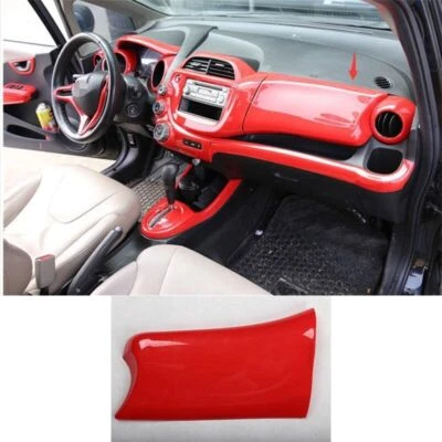 For Honda Fit Jazz Red ABS Dashboard Co-Pilot Strip 2010 2008-2013 Cover Trim - Image 1 of 4