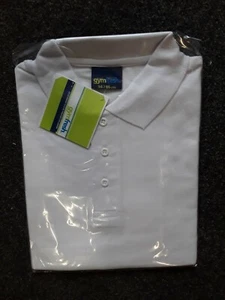 SALE BRAND NEW GYMFRESH WHITE POLO T-SHIRTS SCHOOL/SPORTSWEAR 34" 36" 38" - Picture 1 of 1