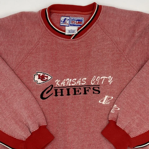 Vintage Kansas City Chiefs Logo Athletic ProLine Sweatshirt Crewneck Sz L NFL Cover