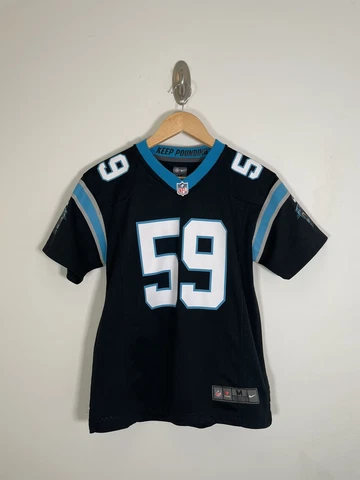 Carolina Panthers Jersey Nike On Field Youth Medium Black Blue #59 Kuechly  NFL Cover