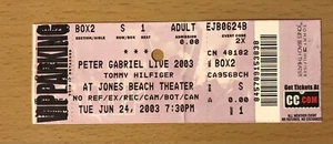 2003 PETER GABRIEL JONES BEACH NYC CONCERT TICKET STUB GENESIS BIG TIME SO - Picture 1 of 2