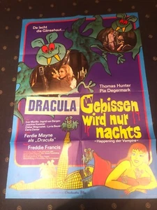 Gebissen wird nur nachts  Filmplakat  A1 84x60cm gefaltet - Bild 1 von 2