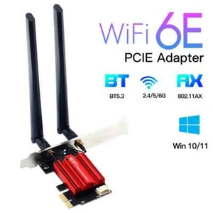 WiFi 6E AX210 Wireless PCI-E Adapter BT 5.3 Network Wi-Fi Card For PC Win 10/11 - Picture 1 of 7