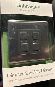 Lightwave LW455SS dimmers Built-in Dimmer STAINLESS STEEL - VERY HARD TO FIND - Afbeelding 1 van 3