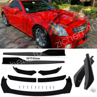 For 2004-09 Cadillac XLR Front Bumper Lip Splitter Body Kit Side Skirt Rear Lip Foto 1 de 4