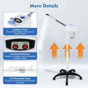 Vaporizador de ozono Vapozon aparato de vapor sauna facial máquina de estudio de cosméticos 750W - Imagen 1 de 22