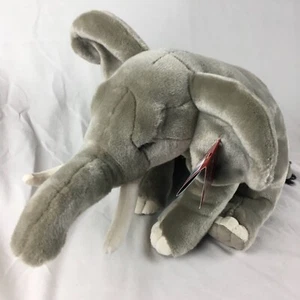 Fao Schwarz Elephant Plush Animal Brass Button Large 18 Inch Realistic Toys R Us - Picture 1 of 8