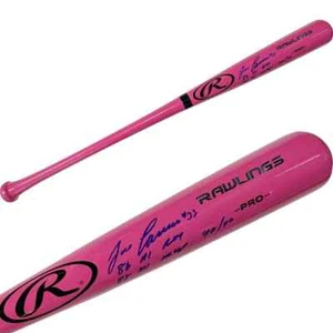Jose Canseco Autographed Louisville Slugger Bat w/Inscriptions (Pink) - Picture 1 of 1
