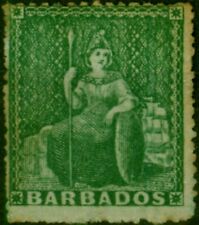 Barbados 1861 (1/2d) Green SG21 Good Unused
