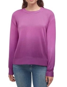New Splendid Soft L Womens Long Sleeve Top Cozy Sweater Dip Dye Orchid Pink - Picture 1 of 5