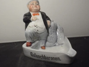 1930s Porcelaine ashtray portraying a war profiteer or  criminal black marketeer - Picture 1 of 6