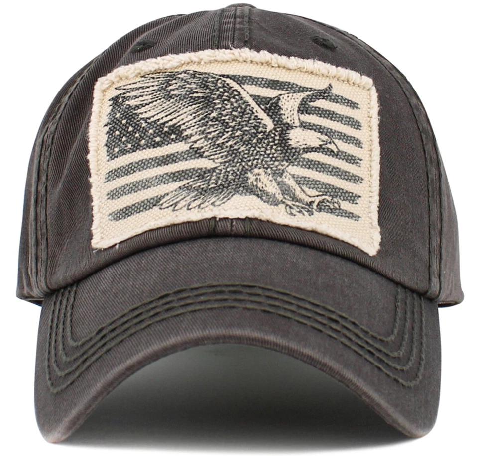 EAGLE FLAG Vintage Distressed Hat Baseball Cap - Image 1 of 1
