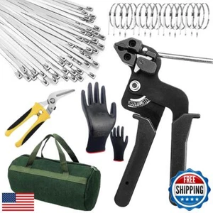 Apperloth A Edelstahl Kabelbinder Gun Metal Tie Wrap Gun Kit Heavy Duty M - Bild 1 von 5