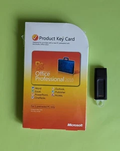 Microsoft Office 2010 Professional Product Key Card with USB Sealed - Picture 1 of 3