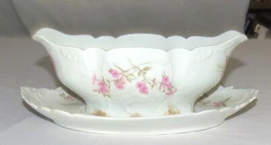 CF Field Haviland Limoges Schleiger 382 Oval Gravy Boat & Underplate - Picture 1 of 3