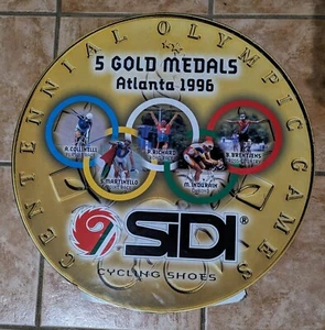 SIDI Cycling Shoes 5 Gold Medals Atlanta 1996 Dealer Sign used - Picture 1 of 4