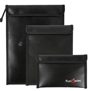 Fireproof Waterproof Money Document Bag - 3 Pack Safe Upgraded Zipper Bags, F... - Bild 1 von 6