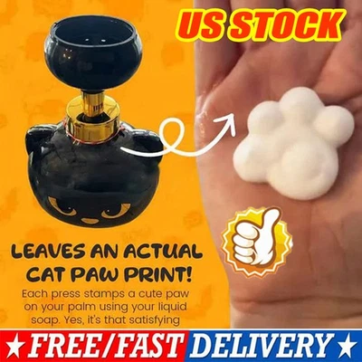 Lindo Dispensador de Jabón de Espuma para Pata de Gato Divertido Lindo Pata de Gato Forma de Flor KU Foto 1 de 4