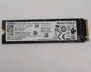 Western Digital PC SN730 512GB NVMe M.2 SSD Solid State SDBPNTY-512G-1012 | C852 - Afbeelding 1 van 2