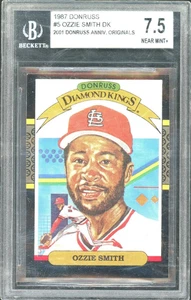 1987 Donruss - Diamond Kings Ozzie Smith #5 BGS 7.5 - Picture 1 of 2