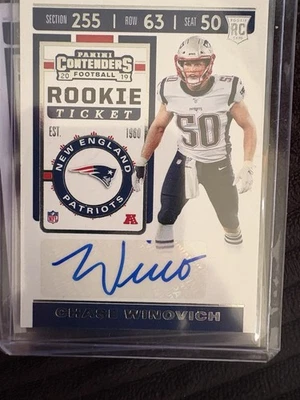 2019 Panini Contenders - Rookie Ticket Chase Winovich #276 (AU, RC) - Image 1 of 2