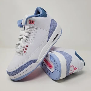 Air Jordan 3 Retro GS Cobalt Bliss White HQ0784-101 Size 4Y - Picture 1 of 11