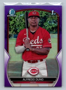 Bowman 2023 cromo #BCP-238 Alfredo Duno Prospects refractor púrpura #/250 - Imagen 1 de 2