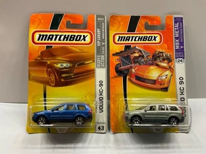 MATCHBOX VOLVO XC 90 PAIR - SILVER & BLUE - # 43 & 24 - VIP LUXURY & MBX METAL - Picture 1 of 21